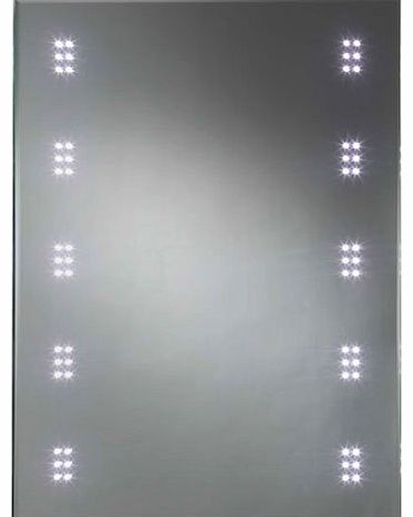 Homcom LED Bathroom Sensor Mirror Illuminated Demister 50 x 70 x 3.5cm