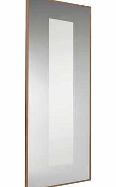 Home Decor Innovations Frosted Edge Mirror Sliding Wardrobe Door Oak -