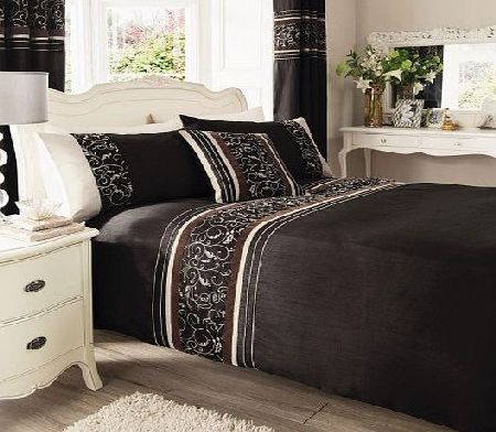 HOMEMAKER BEDDING DOUBLE SIZE - LUXURY CHOCOLATE FAUX SILK DUVET COVER BED SET