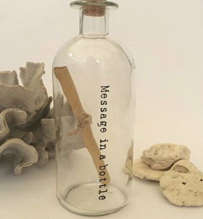 Homes on Trend Vintage Glass Message in a Bottle First 1st Paper Wedding Anniversary Gift