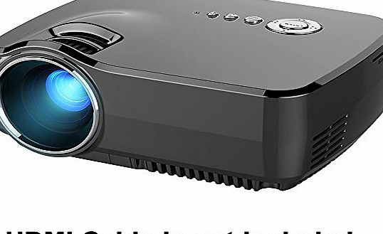 Honyi Mini Projector, Honyi 1200 Lumen 150`` Full Color Portable HD Movie Projector, Built-in Analogue Tuner TV 800*480 Resolution 600:1 Contrast HDMI Multimedia LED Projector for Home Theater,PS2/PS3/XBOX G