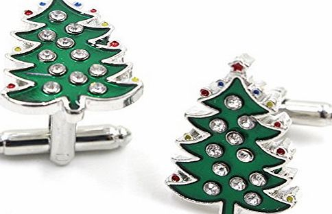Hosaire 1 Pair Christmas Presents Christmas Cufflinks Cuff Links Womens Mens Dress Business Wedding Cufflinks Gift Present