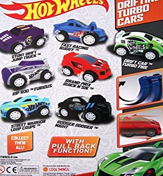 Hot Wheels Drifting Turbo Cars In a Capsule, Pack of 10- Pullback and Zoom! Party Bag Fillers or Stocking Fillers