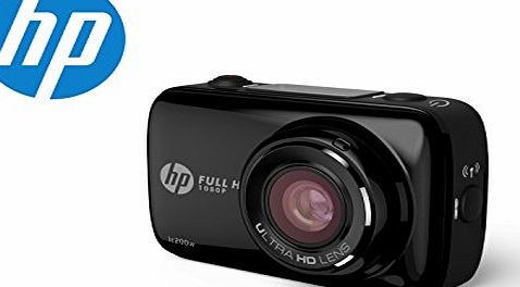 HP 1080p Mini WiFi Wireless Camcorder with Ultra HD Lens and Sony Digital Image Sensor HP LC200W Ideal for Selfies with the HP Magic Sticker - Stick your camera to any clean surface (Black)