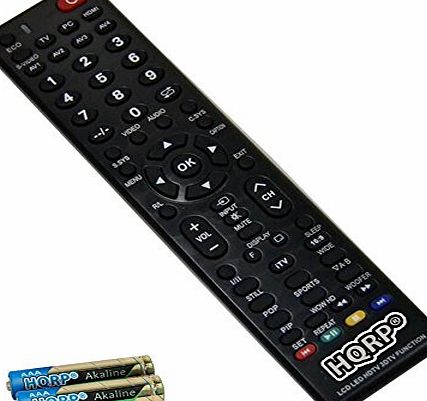 HQRP Universal Remote Control for Toshiba LCD LED HDTV; 40L1533, 32W1533, 40L1333B, 19BL502B2, 40L1533, 40U7653DB, 37RV635D Full HD LED TV