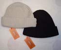 Black Knitted Hat - Orange Label