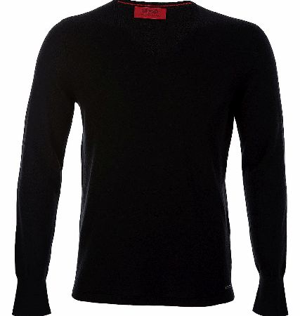 Hugo Boss Cotton Blend Sweater Sorinu Black