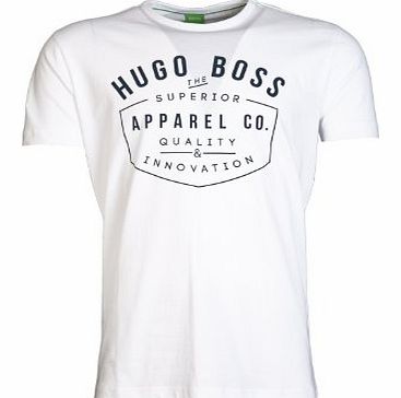 Hugo Boss  Short Sleeve Crew Neck Tee in Black, White, Red and Blue TEE 1 50259688 100-White Xxl
