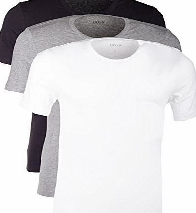 Hugo Boss Mens 3-Pack O Neck M 999 Round Neck Cuttting T-Shirt White