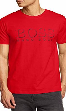 Hugo Boss T Shirt UV RN in Red with Navy Writing XL