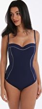 Huit, 1295[^]267011 Absolutely Chic Padded Strapless Swimsuit - Marine