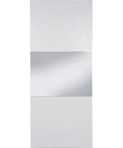 Hygena Chicago 1600mm Wardrobe Doors - White and Mirror