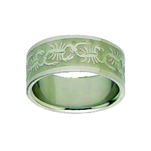 Icon Etched Scorpian Ring