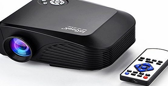 ieGeek Mini LED Projectors, ieGeek Protable Multimedia Home Theater Video Projector With HDMI Cable, Max 130`` Screen 1200 Lumens 800*480 Resolution For 1080P HD Home Cinema - Ideal For Party, Video Game, Mov
