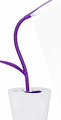 iEGrow Dimmable Desk Lamp, Flexible USB Touch LED Table Reading Lamp 5V 1W for Kids Children Purple