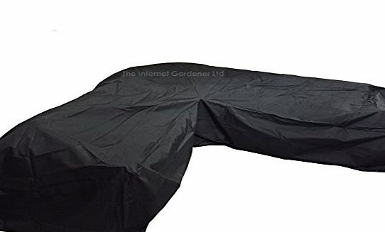 IG High Quality Black Outdoor L Shaped Rattan Corner Sofa Weather Cover
