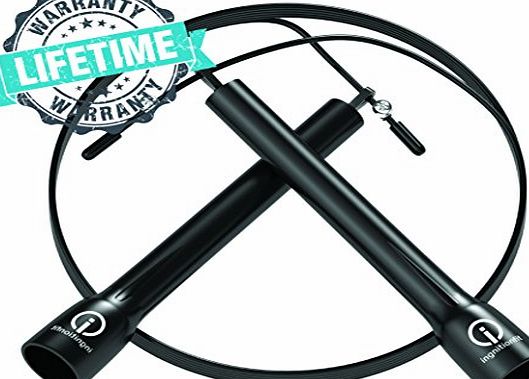 ignitionfit Skipping Rope By ignitionfit - The Ultimate High Speed Jump Rope for Boxing, Crossfit, MMA   Fitness Training for both Men and Women - Adjustable10ft Tangle Free Cable - 100 Lifetime Warranty Too!