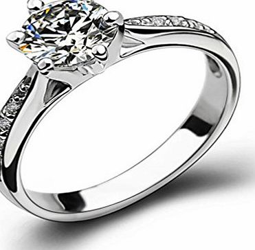 Ijewellery Engagement Rings Sterling Silver Wedding Promise Anniversary Cubic Zirconia Diamond Rings for Women