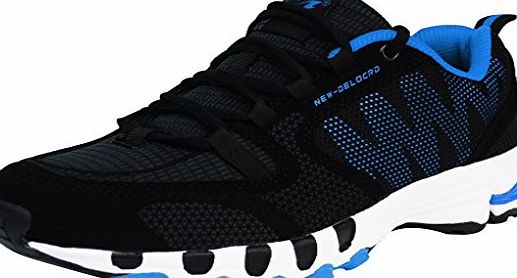 iLoveSIA Delcord Mens Running Shoes Walking Footwear Size 9UK 10USA 45EUR Black Blue