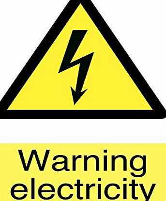 indigo signs chesterfield warning electricity laminated safety sticker