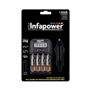 Infapower 1 Hour Battery Charger   4 AA 2700mAh