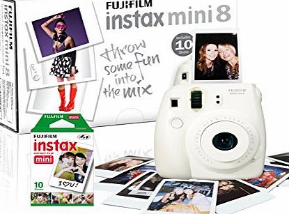 Instax Mini 8 Camera with 10 Shots - White