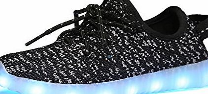 iPretty LED Luminous Shoes Kids Boys Girls Lace Up Trainers Sportswear Casual Spinning Sneaker Couples Shoes [7 Colors]