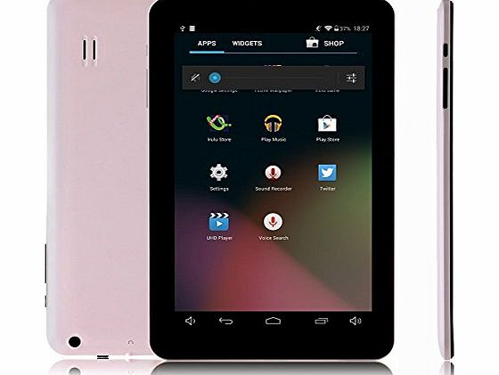 iRulu X1s - 9`` Android 4.4 KitKat Tablet Quad Core(4x1.3Ghz) 1G RAM/8G ROM with Dual Camera Bluetooth Google Play Pre-installed 1024x600 Capacitive Touchscreen - White