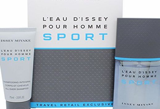Issey Miyake LEau dIssey Pour Homme Sport Eau de Toilette Spray Gift Set 50 ml with Shampoo 75 ml