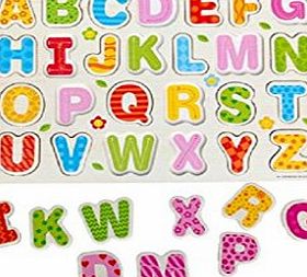 JACKY Euducation Toys,JACKY 26pcs Wood Alphabet English Letters Puzzles Jigsaw Toy