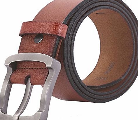 JasGood Designer Belts For Men Reversible Belt Western Style Belt Genuine Leather With Bottle Opener, Brown-115, 49.21Inch