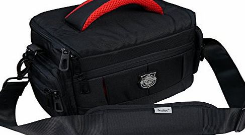 Jealiot Easy Access Camcorder Case for Canon LEGRIA HF G40 - Weather Cover Included (Black/Red)