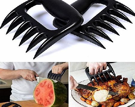 JJOnlineStore - 2Pcs Set of Professional Easy Grip BBQ Oven Grill Salad Mixer Meat Claws Forks Bear Handler Paws - Perfect for Handling and Shredding Beef, Lamb, Chicken, Pork, Turkey etc.