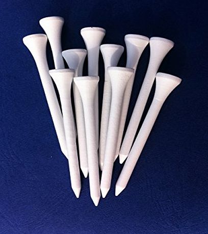 JL Golf white wooden tees. Choose quantity and length 54mm, 69 / 70mm or 82 / 83mm (69/70mm x 100)