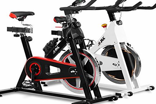 JLL IC300 Indoor Cycling exercise bike, Fitness Cardio workout with adjustable resistance,18Kg flywheel which allows a smooth ride,Ergonomic adjustable handle bar and fully adjustable seat.12 months
