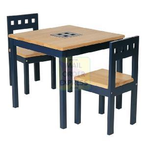 John Crane Ltd Pin Furniture Wooden Childs Table and 2 Chairs