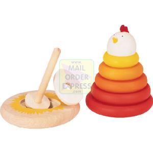 PINTOY Wooden Stacking Hen