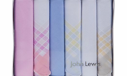 John Lewis Cotton Plain and Check Handkerchiefs,