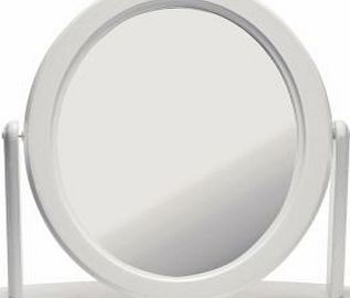 JOZI Solid Pine White Oval Free Standing Dressing Table Mirror (662440800)
