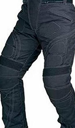 Juicy Trendz Designer Mens Motorcycle Armour Biker Black Textile Motorbike Waterproof Trouser