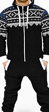 Juicy Trendz Premium Mens One Zip Onesie Hoodie Hoody Jumpsuit Playsuit Tracksuit Medium