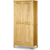 Julian Bowen Kendal Wardrobe with 2 Doors in Solid Pine with Lacquered finish