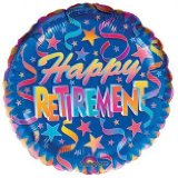 Just For Fun Printed Foil Balloon (18in, round) - Happy Retirement: Party