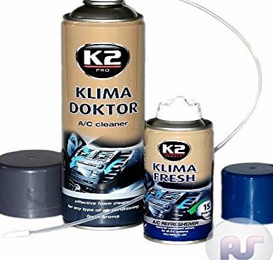 K2 Air Con Bomb FRESH 150 ml amp; Air Conditioning Cleaner Foam 500 ml A/C Remove Odor Set