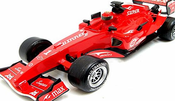 KandyToys Red Formula One Racing Car F1 Racing Car Friction Powered Car Toy 1:18 Scale New (Red)