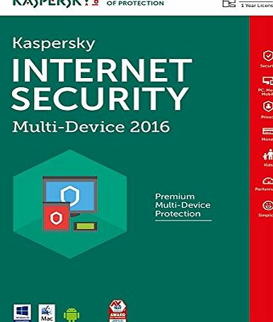 Kaspersky Lab Kaspersky Internet Security 2016 Multi-Device, 10 Devices - FFP (PC/Android/Mac)