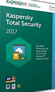 Kaspersky Lab Kaspersky Total Security 2017 (3 Devices, 1 Year) Retail Box (PC/Mac/Android)