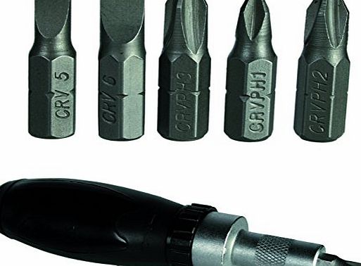 Kenzies Gifts Screwdriver Set - 5 in 1 with assorted Bits - Mens, Mans, Gents, His, Him Quality, Novelty Birthday, Christmas, Xmas Presents, Gifts Ideas