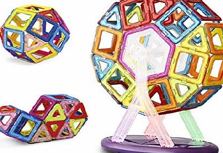 Keten Magnetic Building Blocks Set 52 PCS Magnetic Construction Stacking Toys for Children over Three Years Old