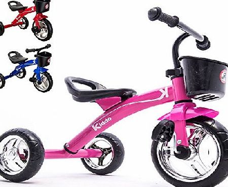Kiddo by Raygar Kiddo Pink 3 Wheeler Smart Design Kids Child Children Trike Tricycle Ride-On Bike 2-5 Years New (Pink)